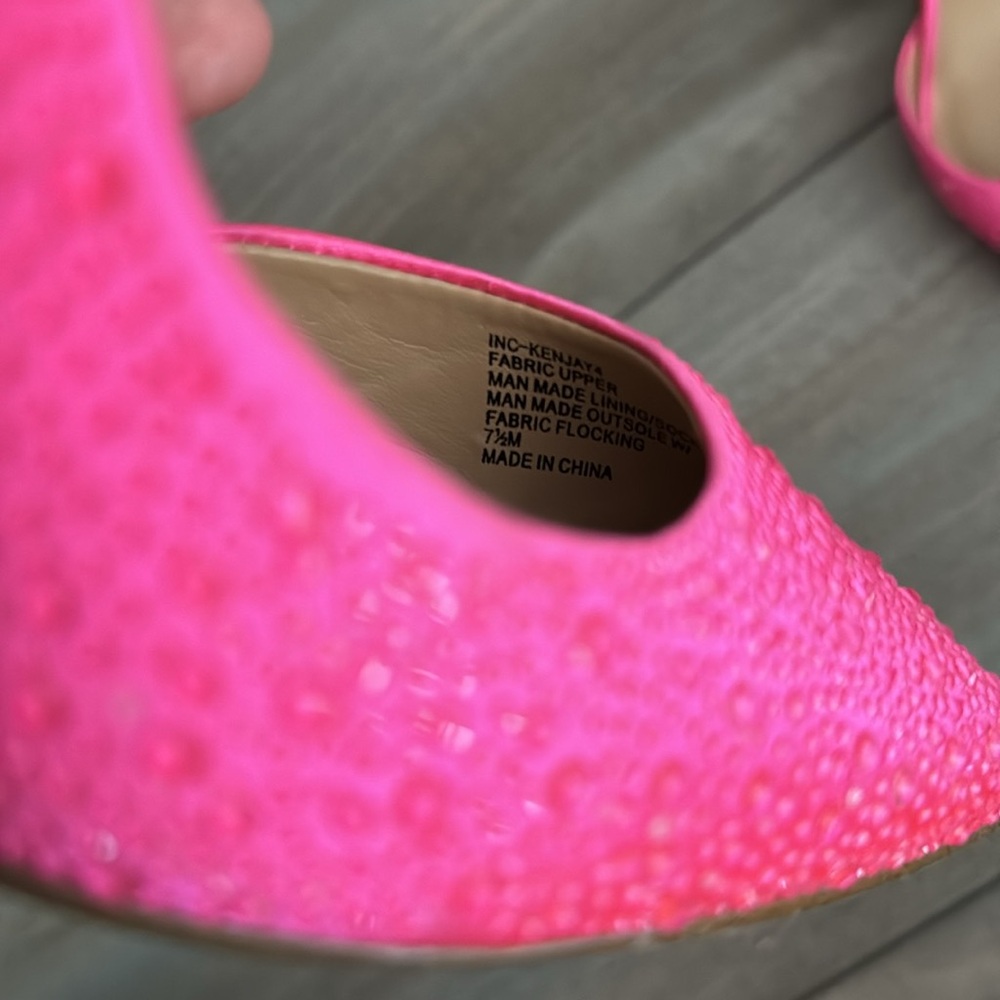 INC Kenjay pink heels size 7.5 - Picture 6 of 10